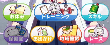 トレーニングとお出かけはどう使い分ける？のゲーム画面
